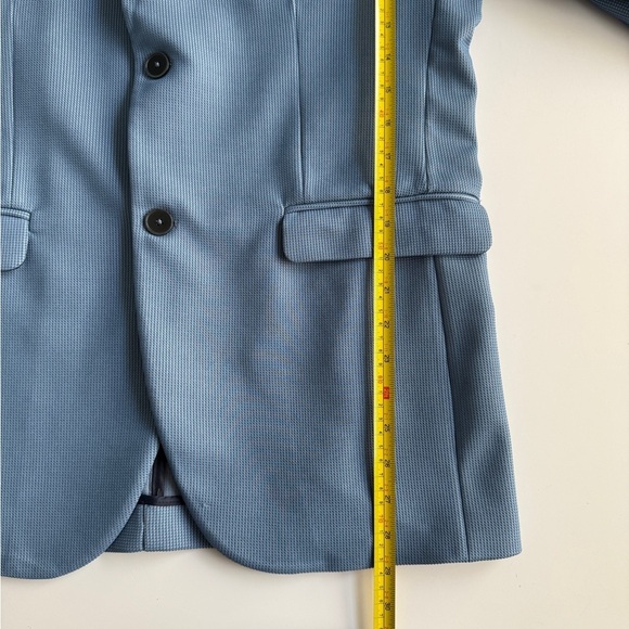 Zara Men's Sport Coat Blazer Blue Sz 42 Large L Business Casual Lightweight - Picture 5 of 14